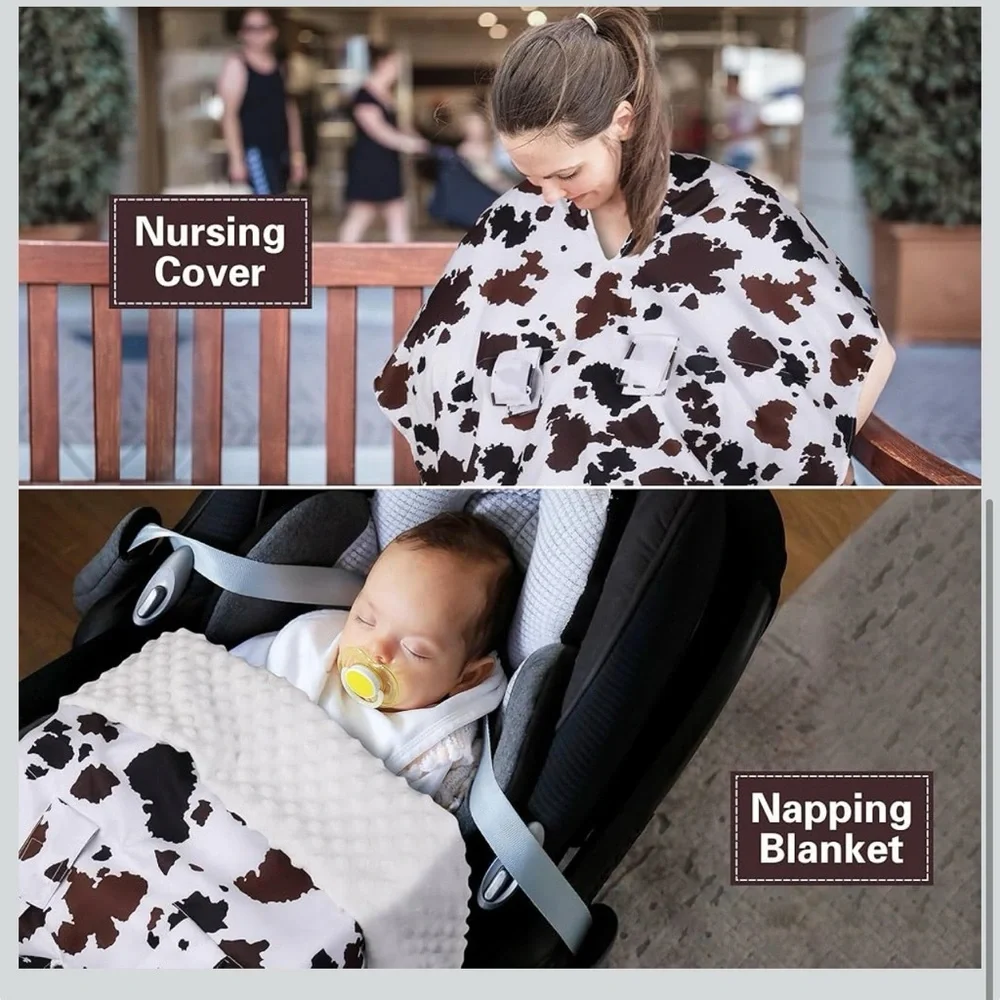 Cow Print Car Seat Cover for Babies